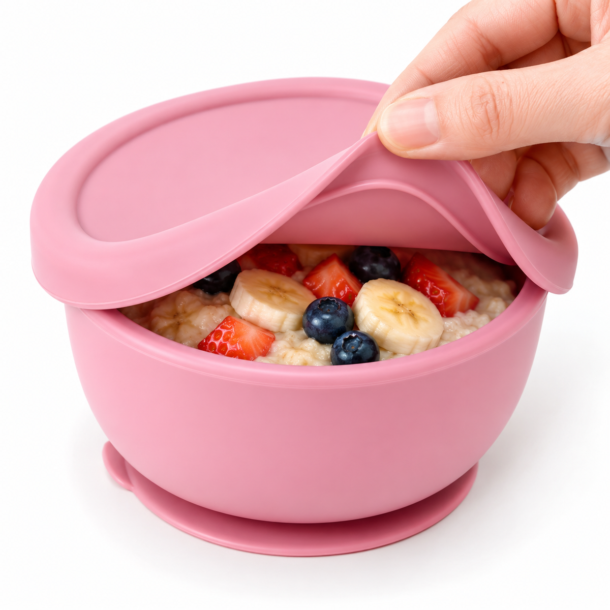 Suction Bowl with Lid - Food storage