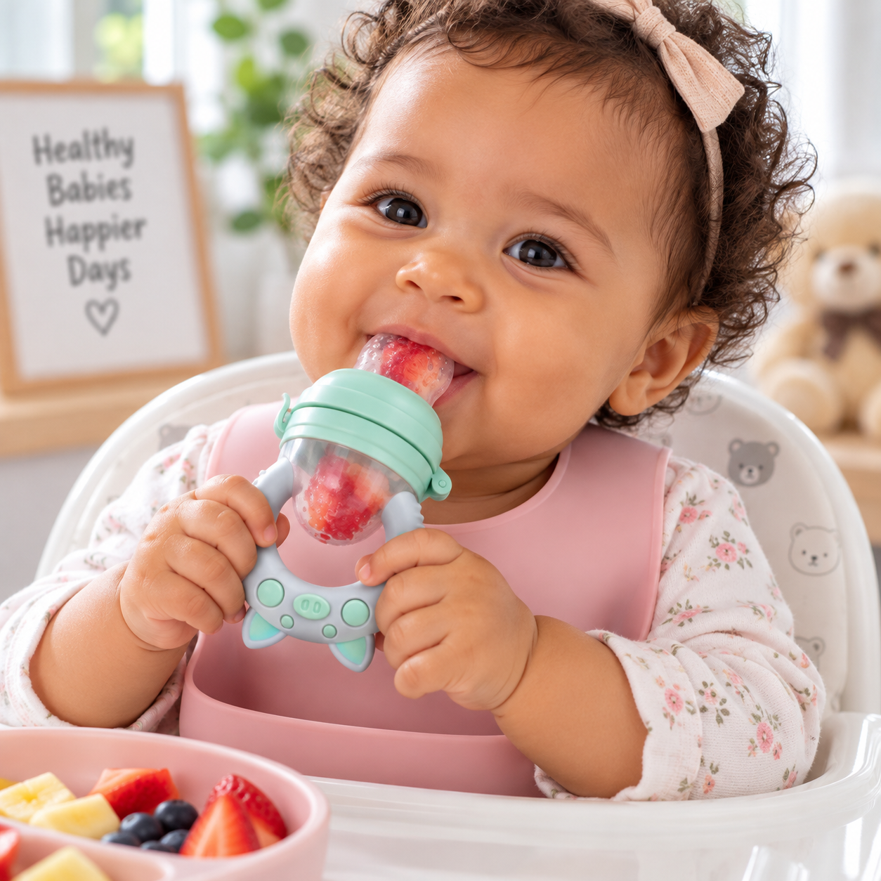 Fruit Feeder Pacifier – Silicone Teether & Fruit Feeder (2-in-1)