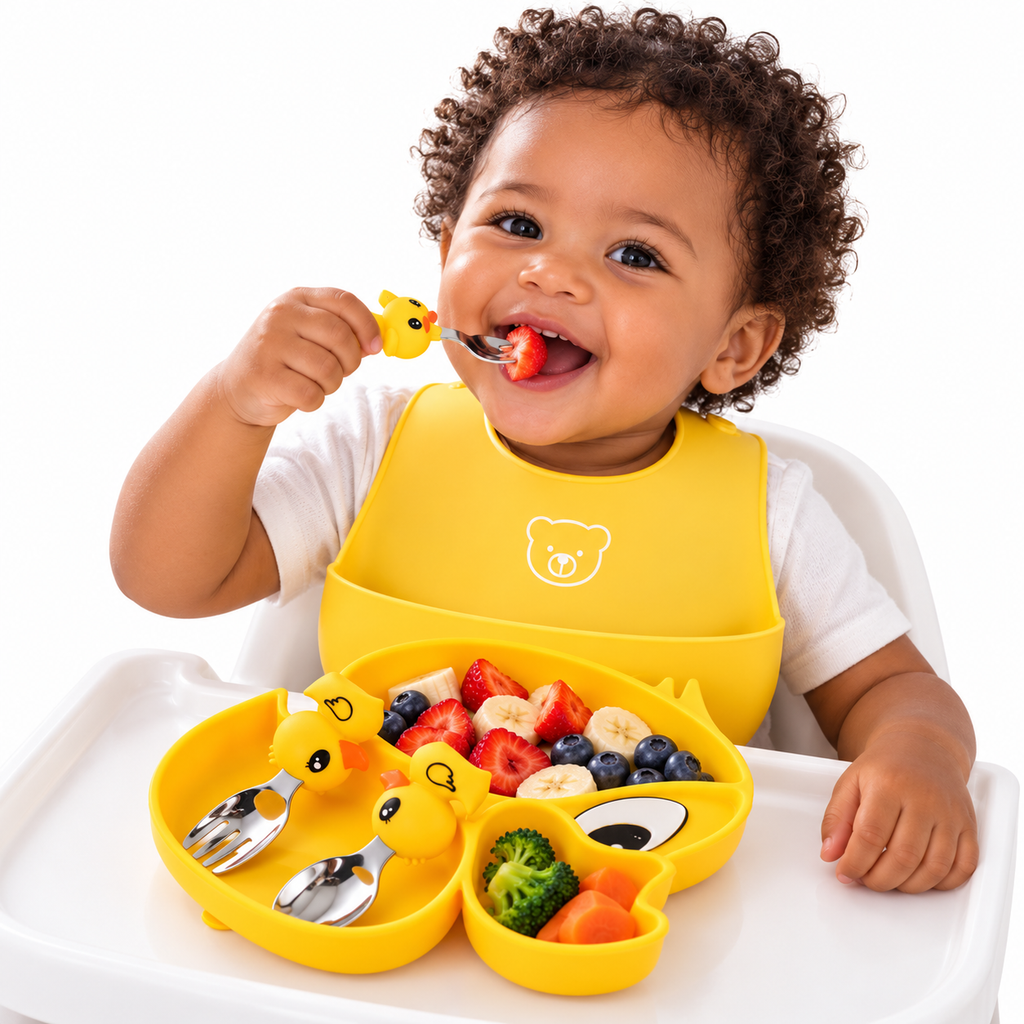 Silicone Suction Bowl & Utensil Set