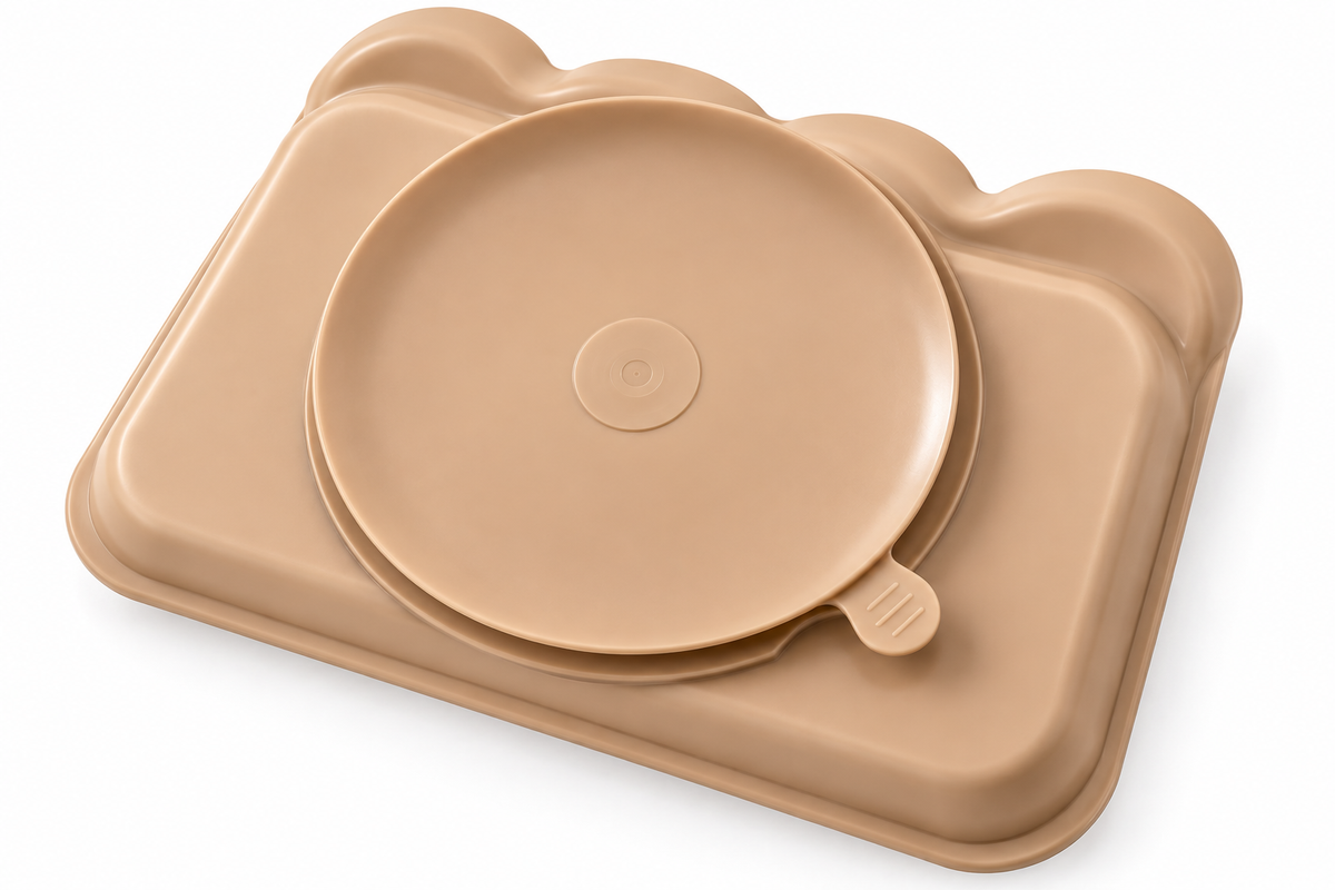 Bear Divided Suction Plate – Stay-Put Silicone Plate for Baby-Led Weaning