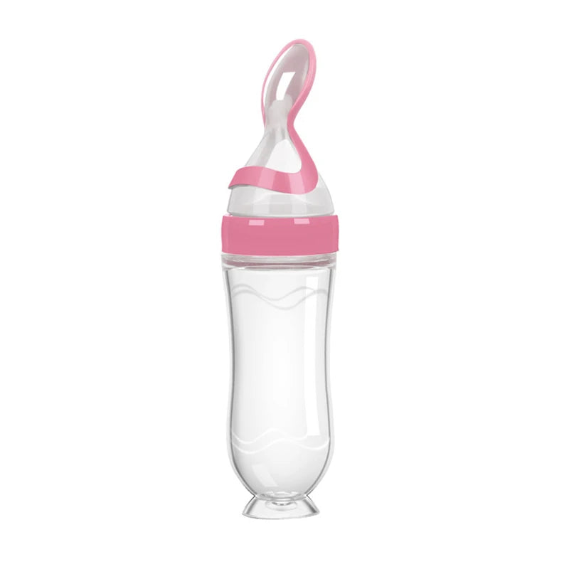 GABYSTEE™ Silicone Squeeze Feeding Bottle with Training Spoon