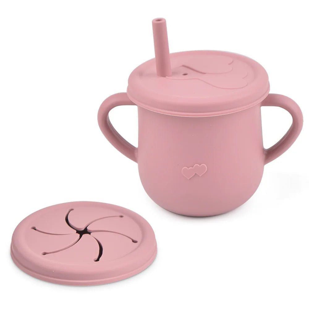 GABYSTEE™ Silicone Sippy Cup & Snack Container – 200ml, BPA-Free