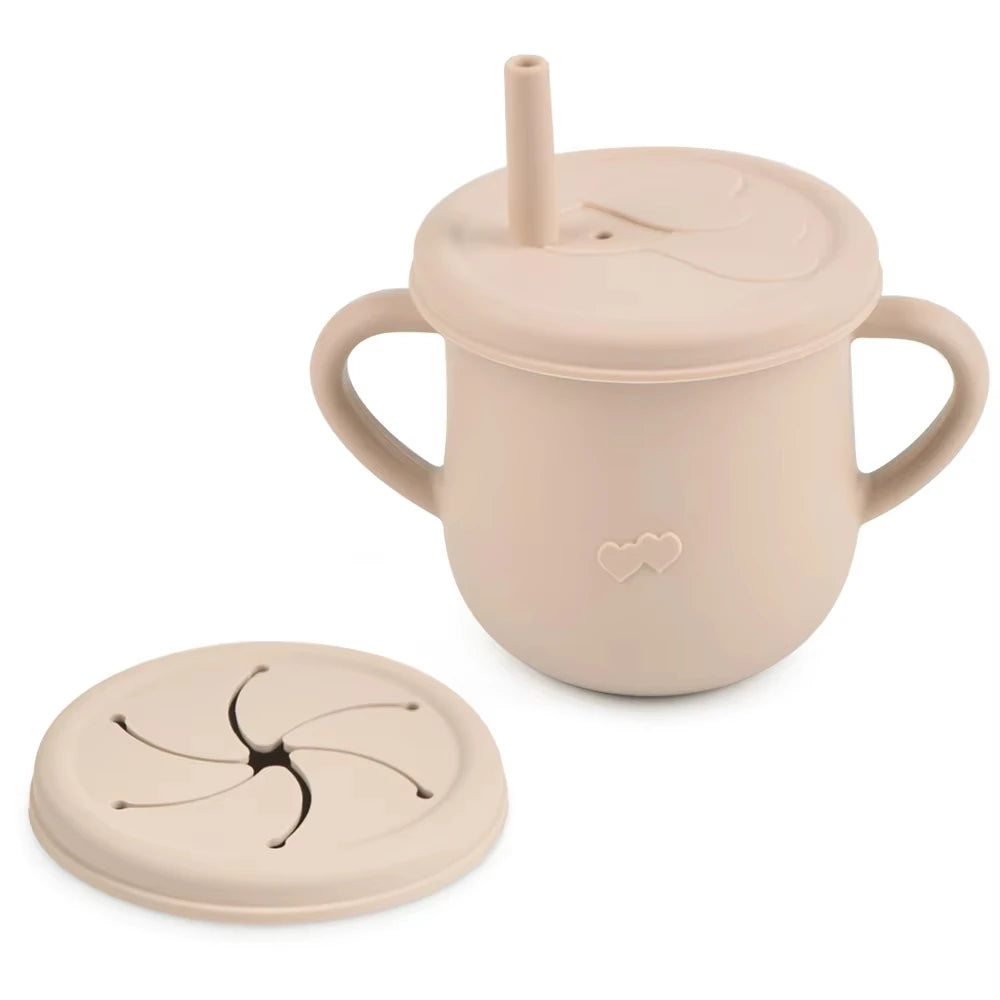 GABYSTEE™ Silicone Sippy Cup & Snack Container – 200ml, BPA-Free