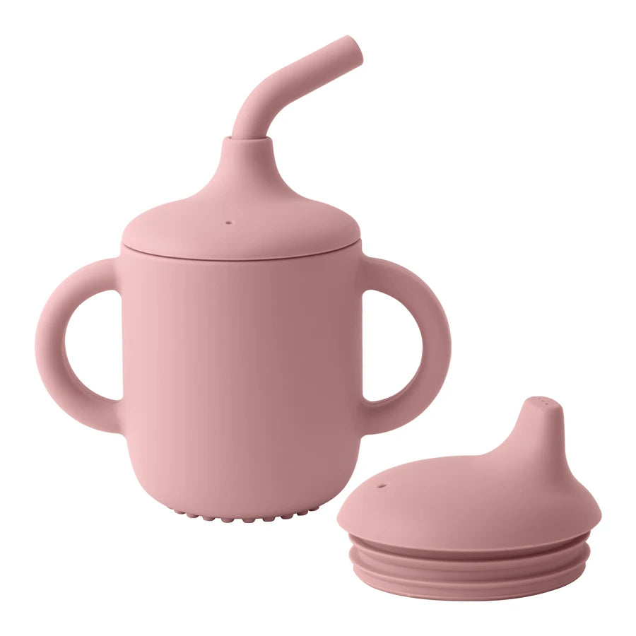 GABYSTEE™ Silicone Baby Sippy Cup with Double Lids – Portable & BPA-Free