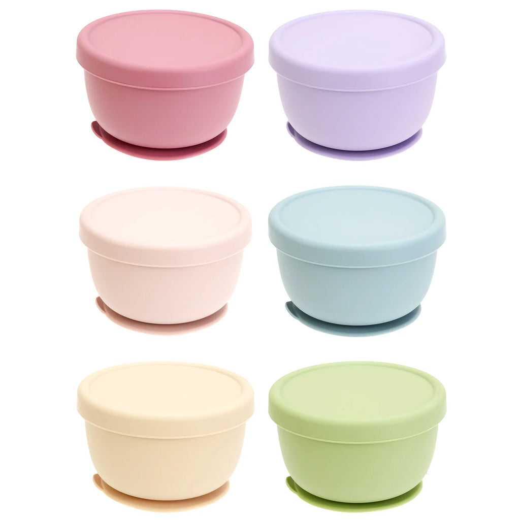 GABYSTEE™ Portable Silicone Baby Suction Bowl with Lid – Food Storage & Feeding