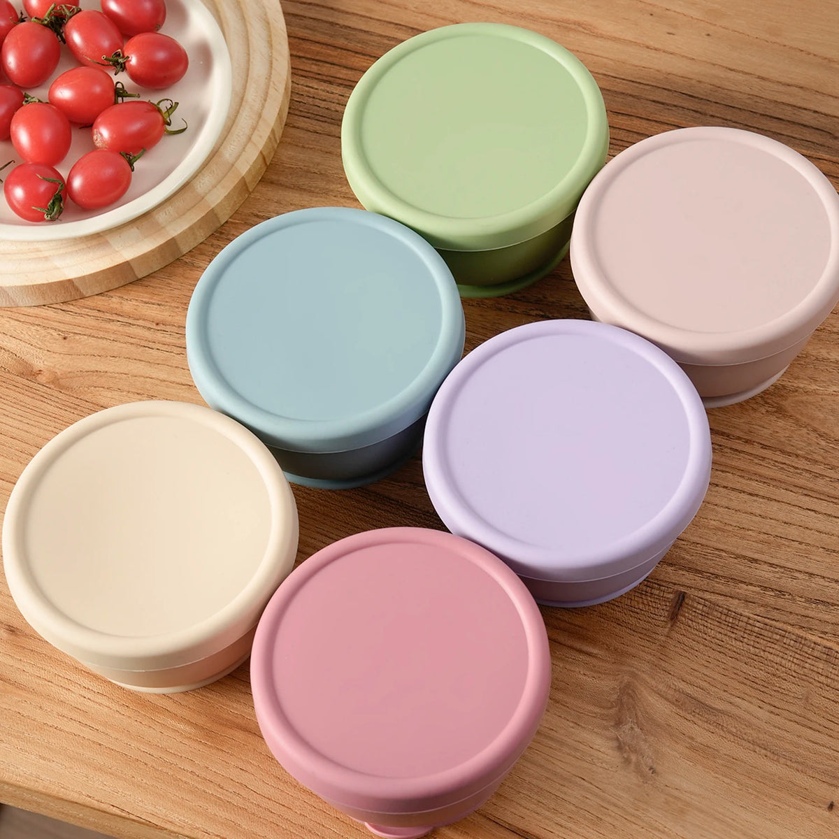 GABYSTEE™ Portable Silicone Baby Suction Bowl with Lid – Food Storage & Feeding