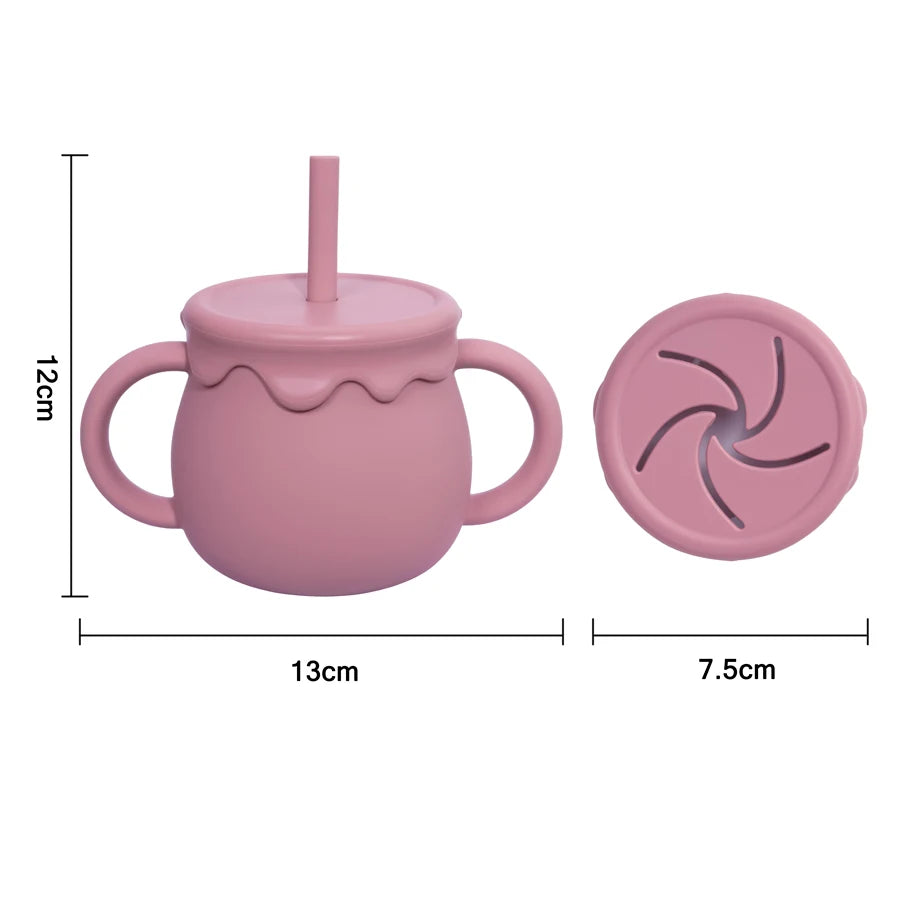 GABYSTEE™ Baby Sippy Cup & Solid Food Container – Portable Toddler Drinkware