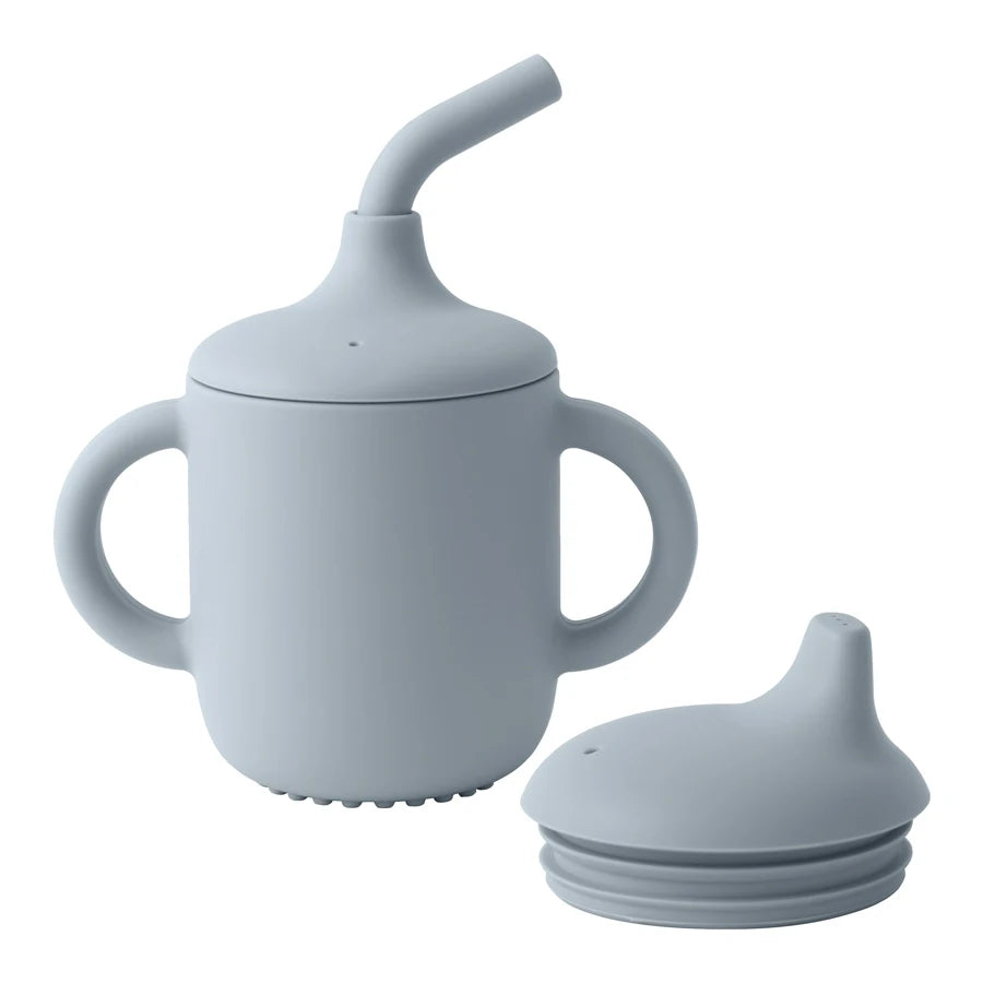 GABYSTEE™ Silicone Baby Sippy Cup with Double Lids – Portable & BPA-Free