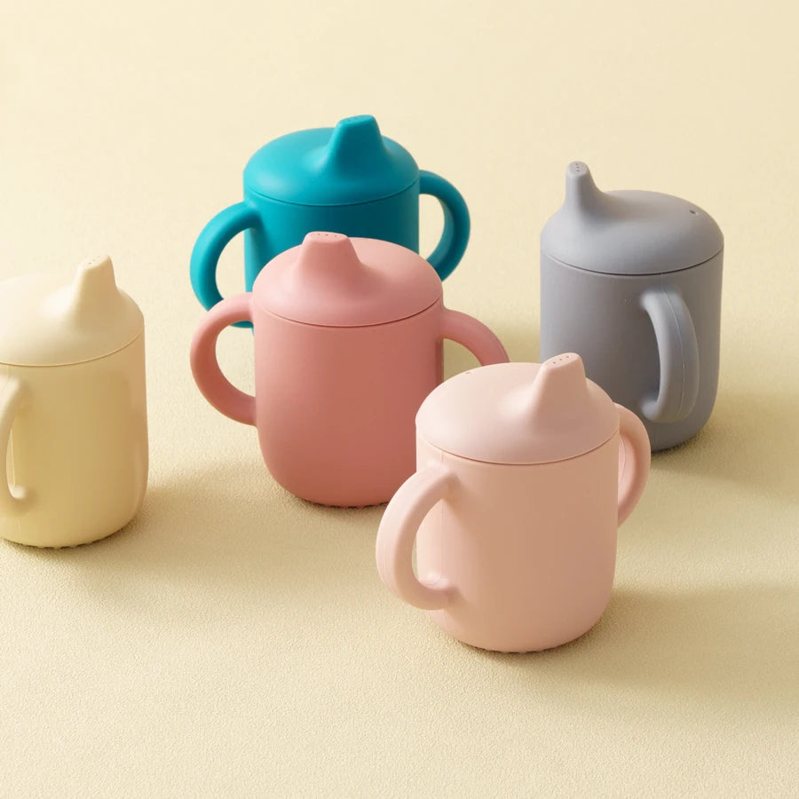 GABYSTEE™ Silicone Baby Learning Cup with Handle – Portable & BPA-Free