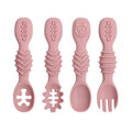 GABYSTEE™ 4-Piece Silicone Baby Spoon & Fork Set – Soft, Microwave & Dishwasher Safe