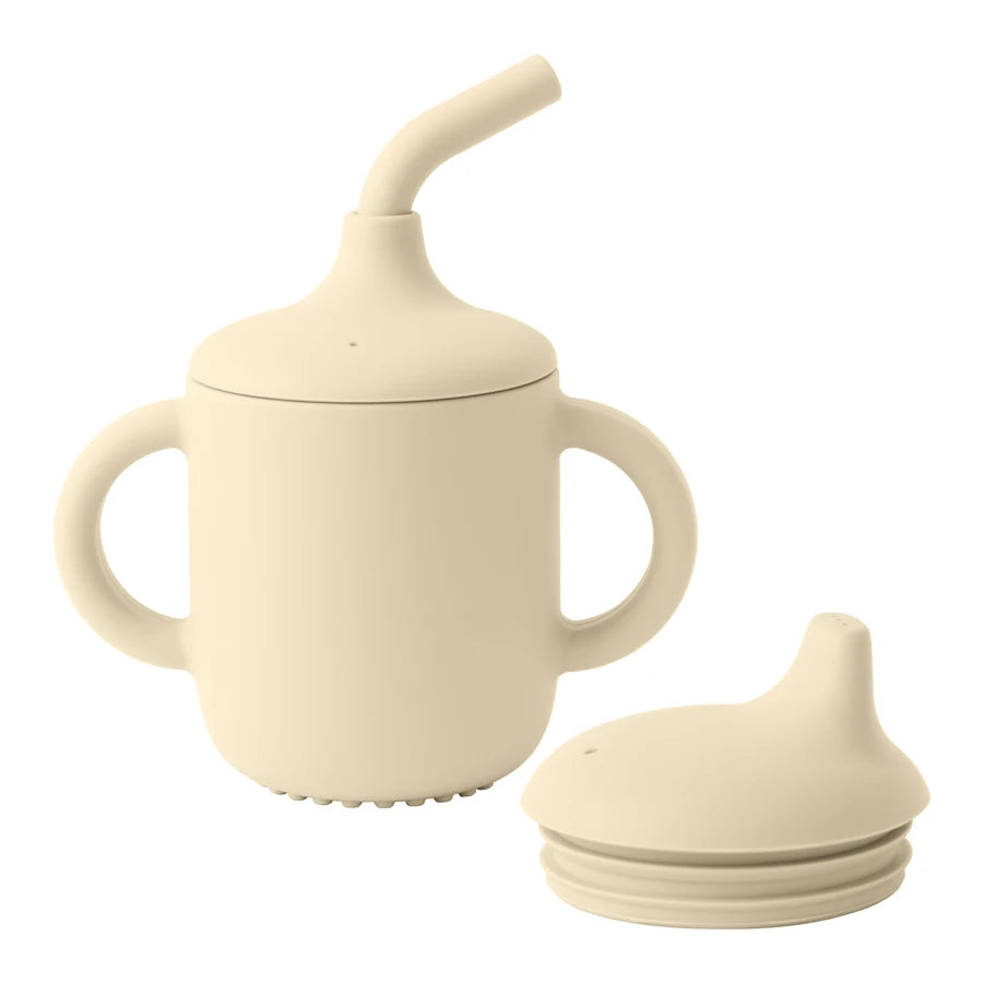 GABYSTEE™ Silicone Baby Sippy Cup with Double Lids – Portable & BPA-Free