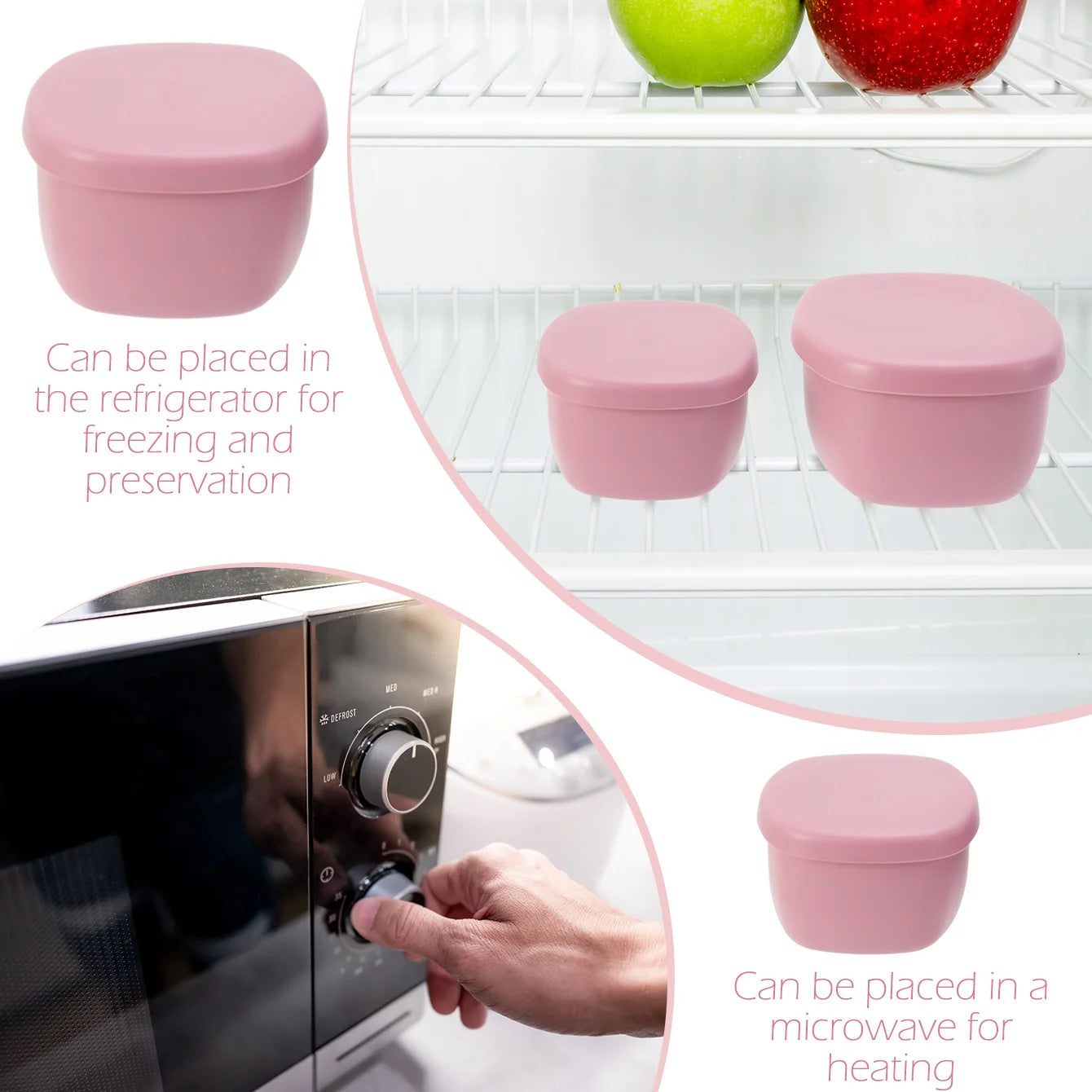 GABYSTEE™ Baby Weaning Food Storage Containers with Lids – Set of 2, BPA-Free