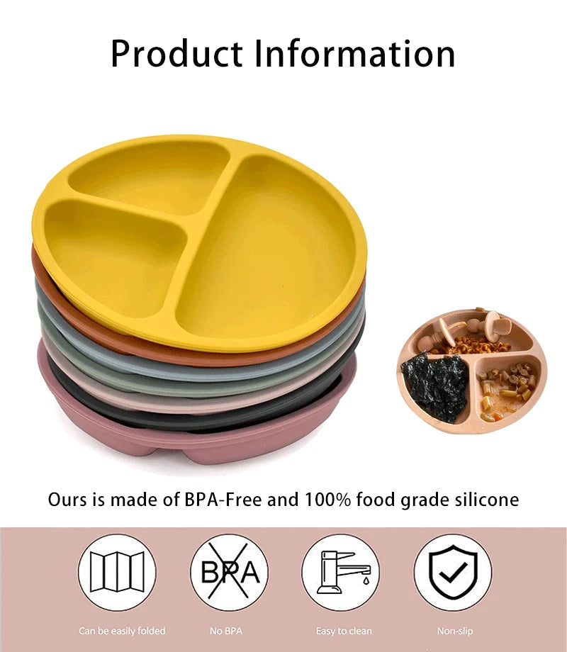 GABYSTEE™ Smile Face Silicone Tableware Set