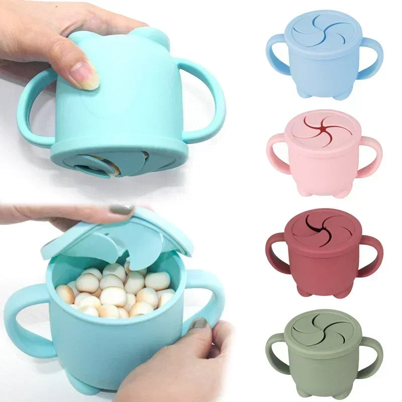GABYSTEE™ Silicone Sippy Cup & Snack Container – 200ml, BPA-Free