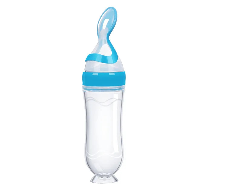 GABYSTEE™ Silicone Squeeze Feeding Bottle with Training Spoon