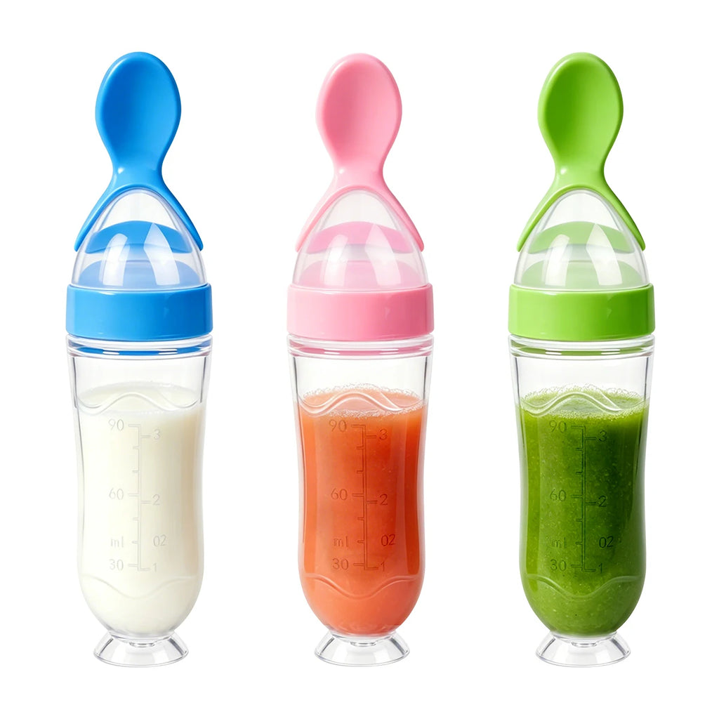 Silicone Baby Tableware Set with Wooden Utensils