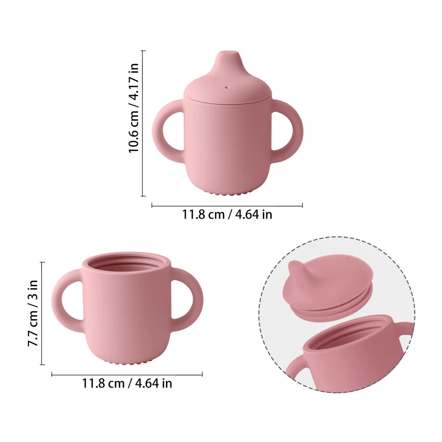 GABYSTEE™ Silicone Baby Learning Cup with Handle – Portable & BPA-Free