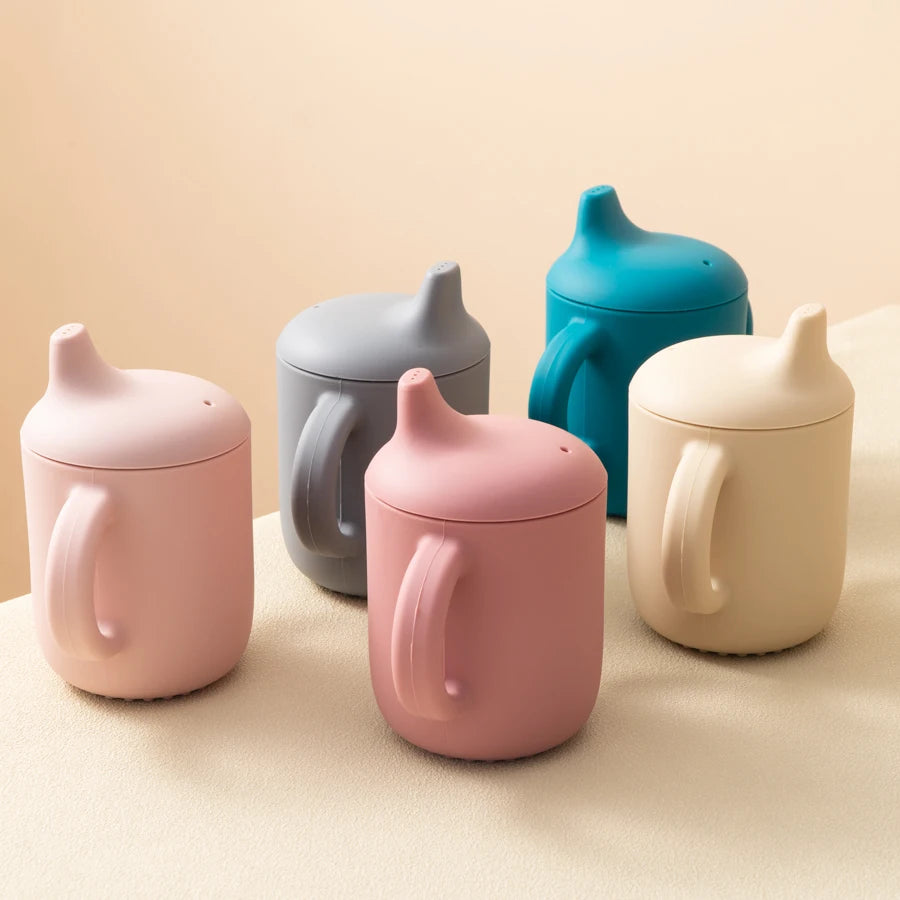 GABYSTEE™ Silicone Baby Learning Cup with Handle – Portable & BPA-Free