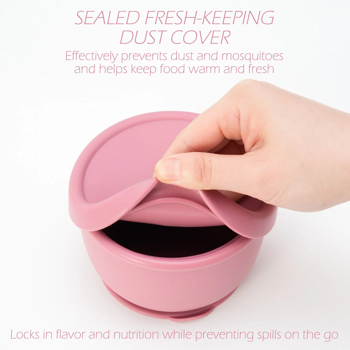 GABYSTEE™ Portable Silicone Baby Suction Bowl with Lid – Food Storage & Feeding