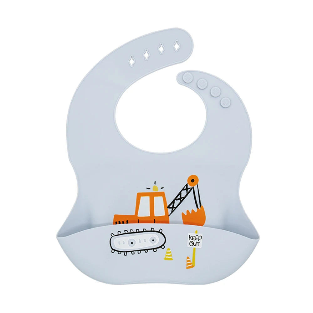 Catch-All Silicone Bib – Waterproof Bib with Food Catcher Pocket