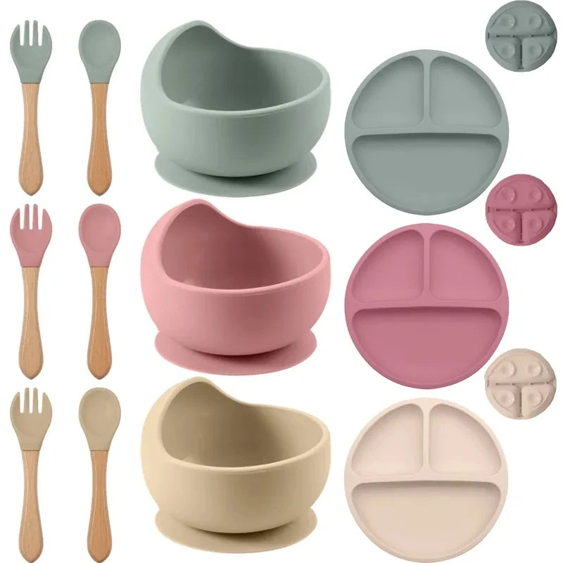 GABYSTEE™ Silicone Baby Suction Plate & Tableware Set
