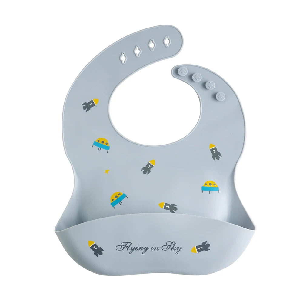 Catch-All Silicone Bib – Waterproof Bib with Food Catcher Pocket