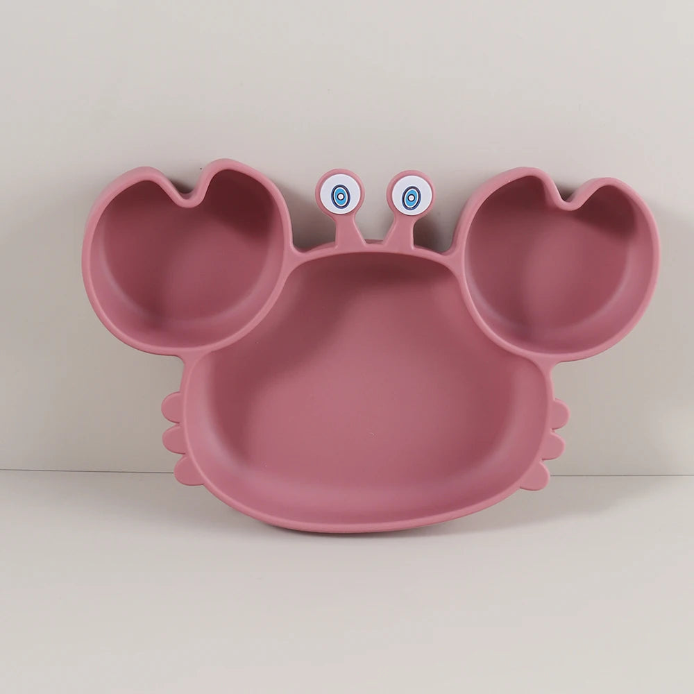 GABYSTEE™ Crab Silicone Divided Plate & Utensil Set