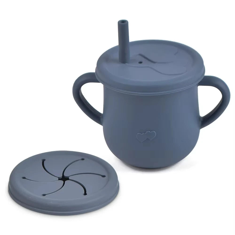 GABYSTEE™ Silicone Sippy Cup & Snack Container – 200ml, BPA-Free