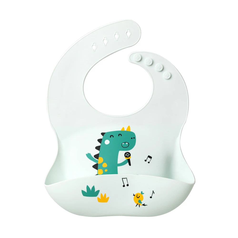 Catch-All Silicone Bib – Waterproof Bib with Food Catcher Pocket