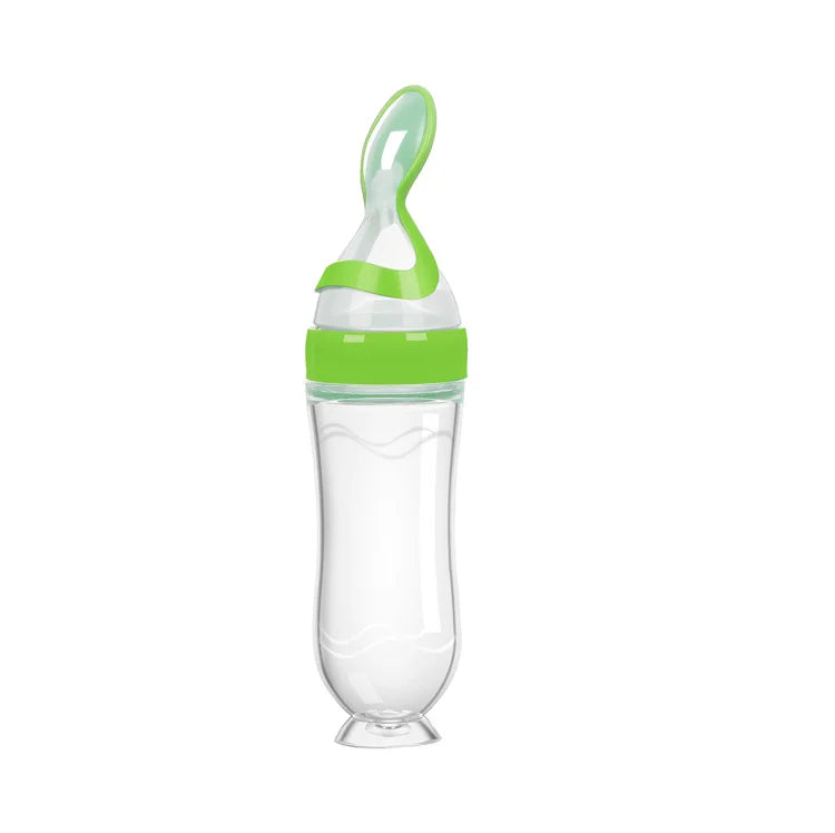 GABYSTEE™ Silicone Squeeze Feeding Bottle with Training Spoon
