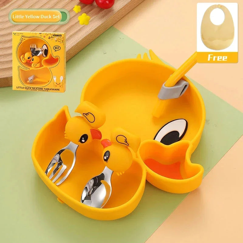 GABYSTEE™ Silicone Suction Bowl & Utensil Set