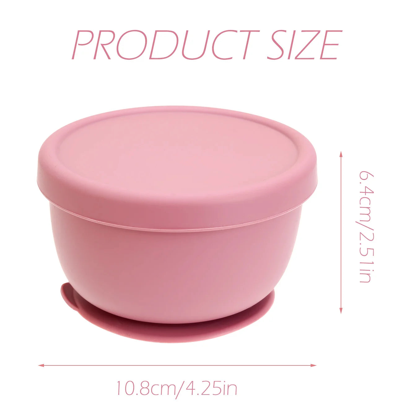 GABYSTEE™ Portable Silicone Baby Suction Bowl with Lid – Food Storage & Feeding