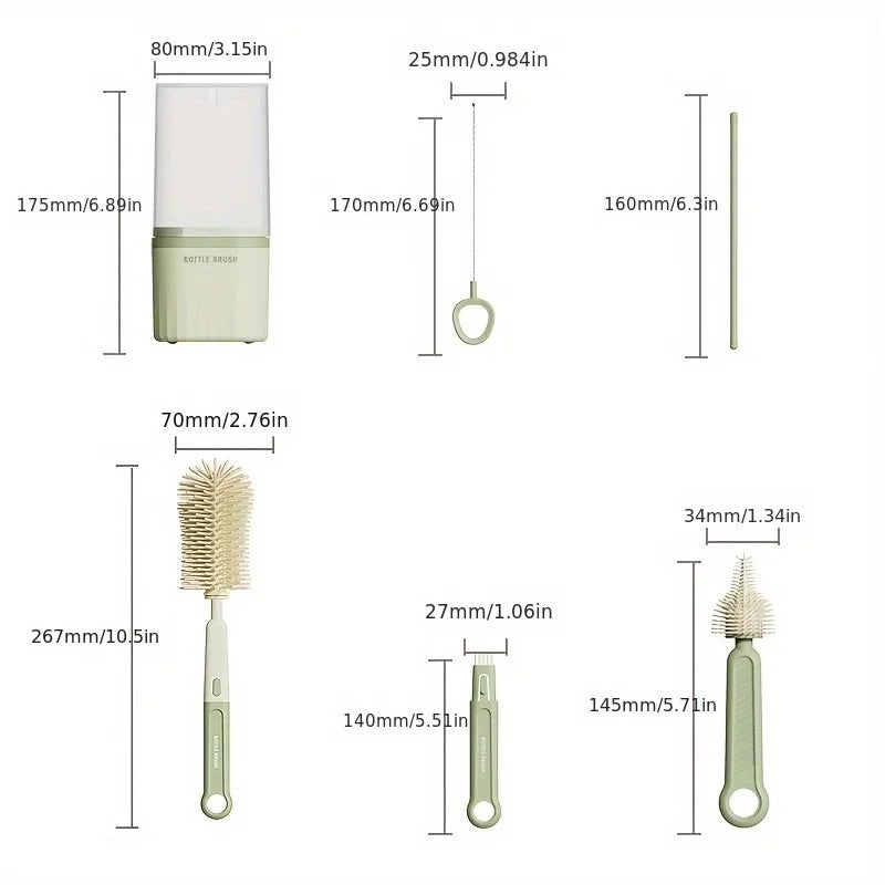 GABYSTEE™ Silicone Bottle Brush Cleaning Set
