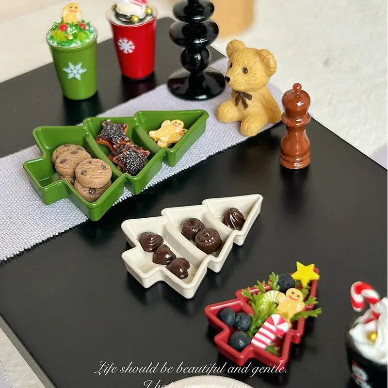 GABYSTEE™ Miniature Christmas Tree Fruit Plate – Dollhouse DIY Decoration