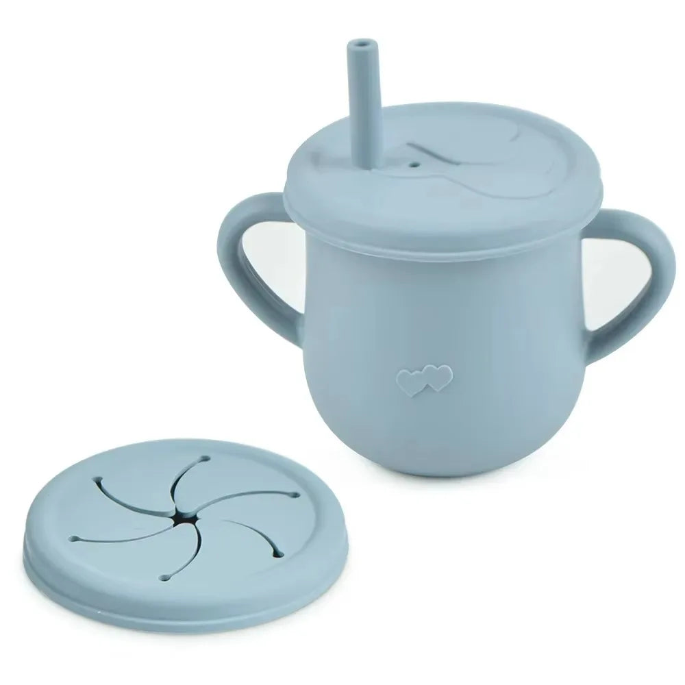 GABYSTEE™ Silicone Sippy Cup & Snack Container – 200ml, BPA-Free