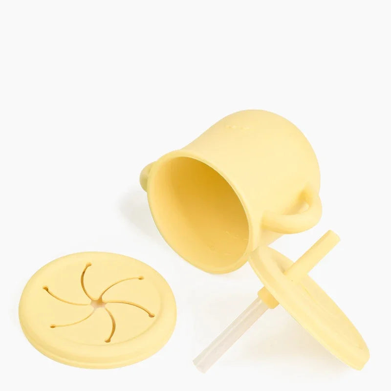 GABYSTEE™ Silicone Sippy Cup & Snack Container – 200ml, BPA-Free
