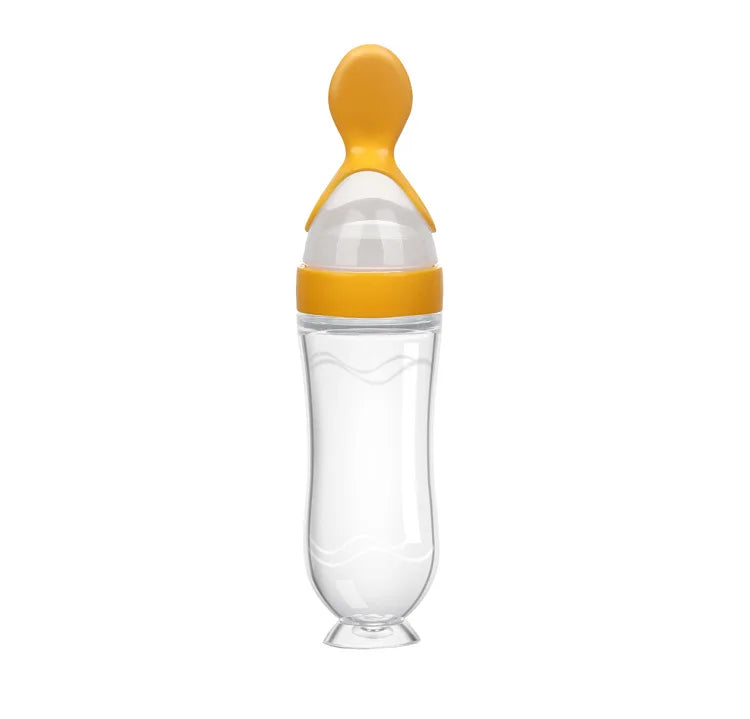 GABYSTEE™ Silicone Squeeze Feeding Bottle with Training Spoon